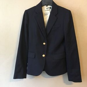 J Crew Wool Blazer Navy Schoolboy Sz 4